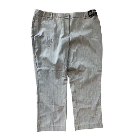 NY &‎ Co 7th Avenue  crop straight leg pinstriped pants size 14 women's NWT - Picture 1 of 6